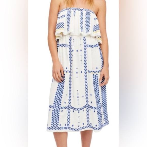 Free People Embroidered Wild Romance Dress OB811427 M - Picture 2 of 10